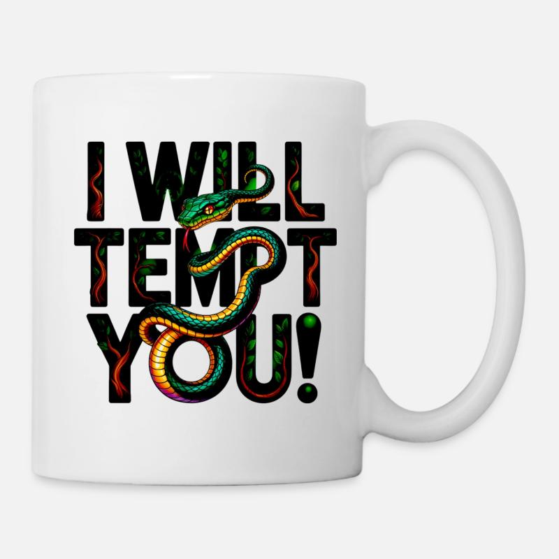 Die Versucherschlange - Tasse - Weiß