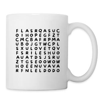 Salade de lettres. Puzzle de lettres. Trouve des mots ! - Mug blanc - blanc - Droite