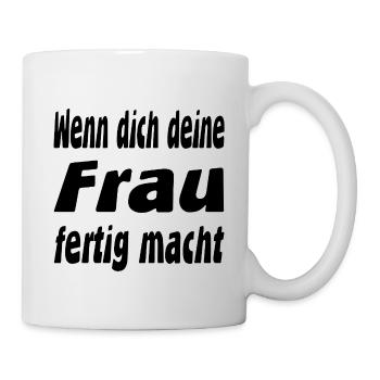 Frau - Tasse - Weiß - Rechts