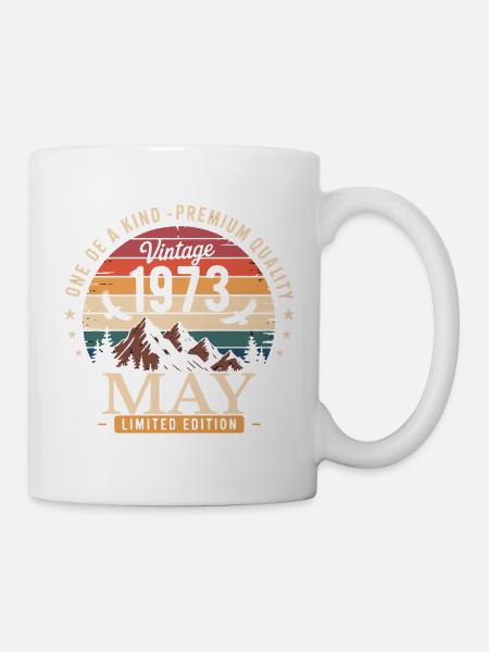 Vintage May 1973 Birthday May 1973 - Mug - white