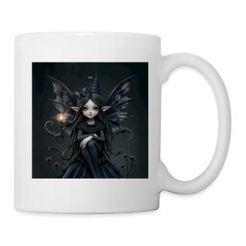 Fée Noire Ailée - Mug blanc - blanc - Droite