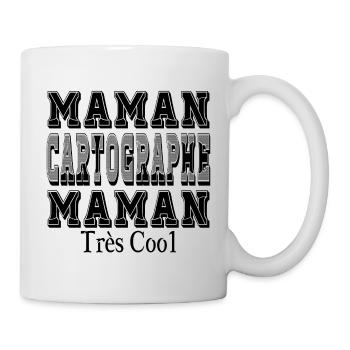 Maman Cartographe Maman Très Cool - Mug blanc - blanc - Droite