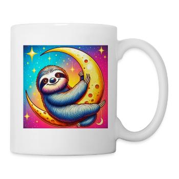 La paresse dort sur la Lune - Mug blanc - blanc - Droite