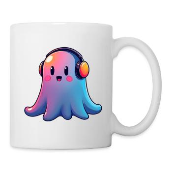 Gespenst mit Kopfhörern - Tasse - Weiß - Rechts