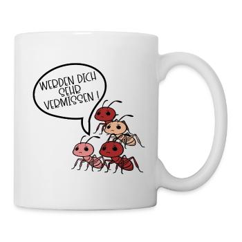 Abschiedsgeschenk Team Ameise - Tasse - Weiß - Rechts