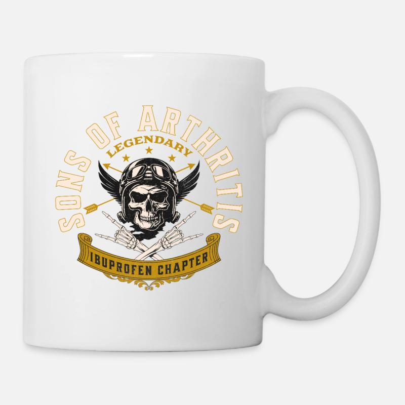 Cycliste du chapitre Ibuprofène Sons of Arthritis - Mug blanc - blanc