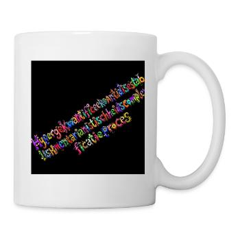 Rainbow Typography on Black Background - Mug - white - Right