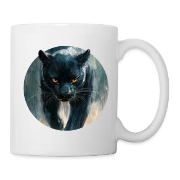 Design de Panthère noire - Tasse - Weiß - Rechts