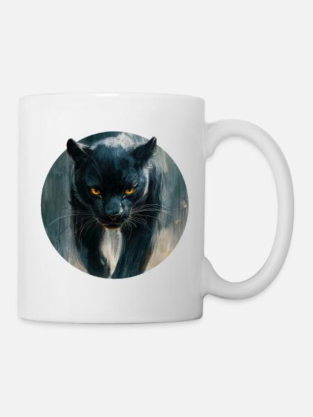 Design de Panthère noire - Tasse - Weiß