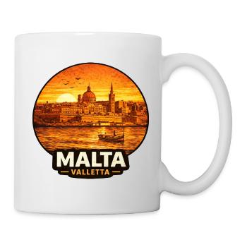 Coucher de soleil de la Skyline de Malte Valette - Mug blanc - blanc - Droite