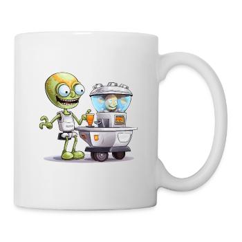 Barman extraterrestre au Space Bar - Mug blanc - blanc - Droite