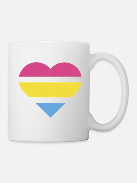 Pride Flag Heart · Pansexual - Mug - white
