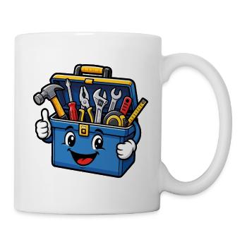 Boîte à outils mignonne bricolage - Mug blanc - blanc - Droite