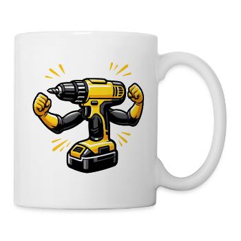 Perceuse sans fil drôle bricolage - Mug blanc - blanc - Droite
