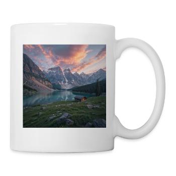 Alpenrefugium am Bergsee - Tasse - Weiß - Rechts