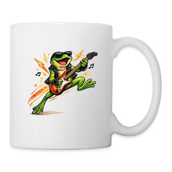 Frog Rocker avec guitare électrique - Mug blanc - blanc - Droite