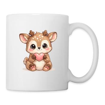Little whale spin with heart - Mug - white - Right