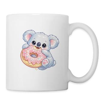 Kuschelkoala mit Donut - Tasse - Weiß - Rechts