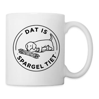 Dat Is Spargel Tiet Dackel Hund Spargelzeit - Tasse - Weiß - Rechts