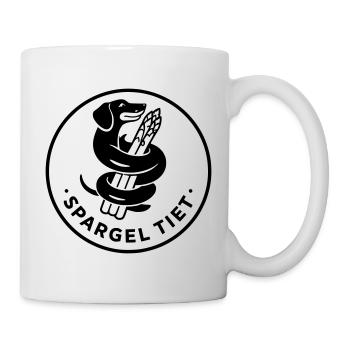 spargel tiet dackel - Tasse - Weiß - Rechts