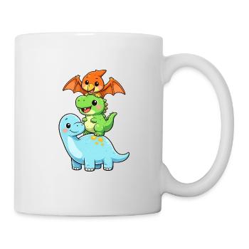 Brontosaurus T-Rex Pterodactyl - Mug - white - Right