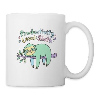 Productivity Level Sloth - Mug - white - Right