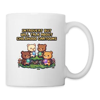 Introverti rencontre dessins animés d’enfance - Mug blanc - blanc - Droite