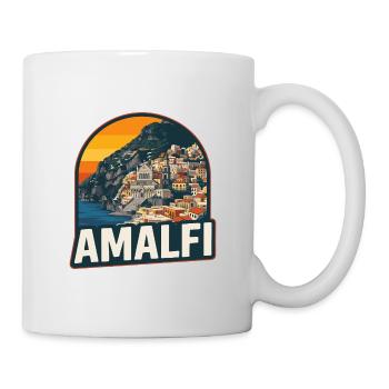 Amalfi Coast Retro Sunset Vintage Design - Mug - white - Right