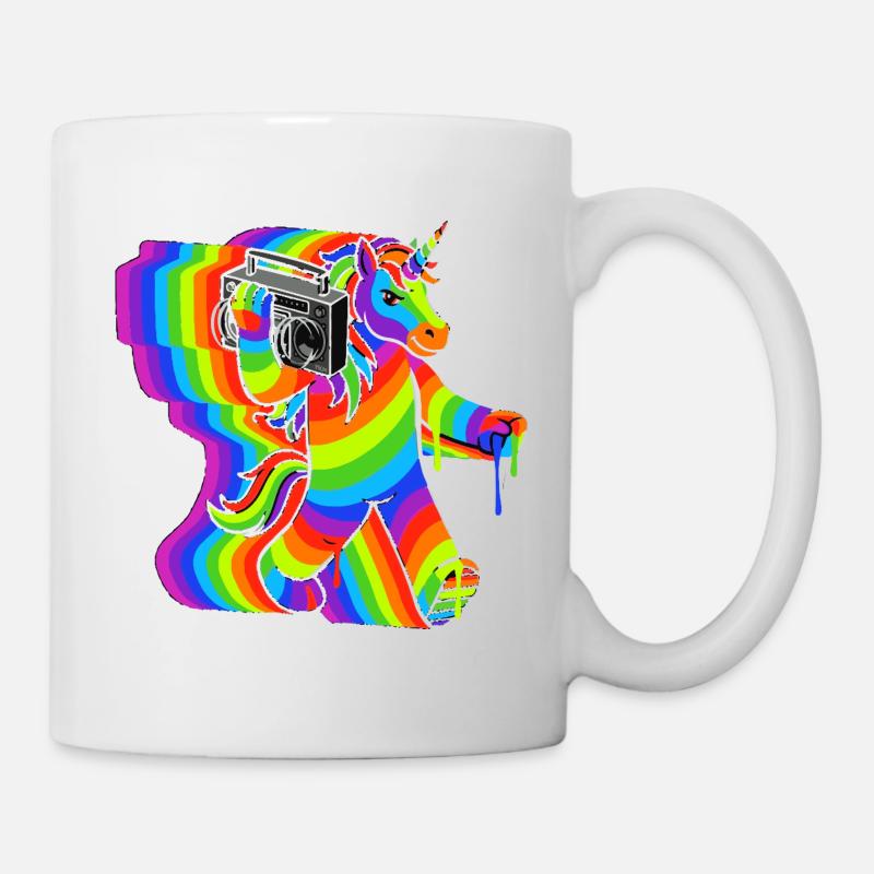 Sound Unicorn Ghetto Blaster - Mug - white