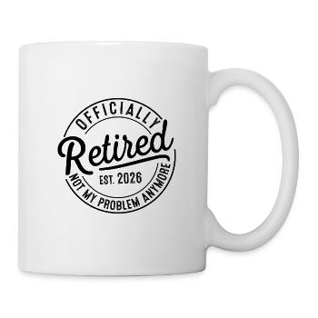 Officiellement retraité estimée en 2026 - Mug blanc - blanc - Droite