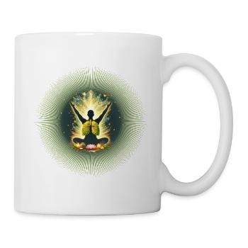 Meditation Atemkraft Natur Lunge Mandala - Tasse - Weiß - Rechts