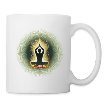 Conception de Mandala Énergétique de la Conscience de la Méditation - Mug blanc - blanc - Droite