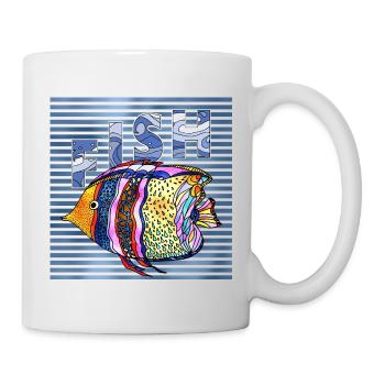poisson - Mug blanc - blanc - Droite