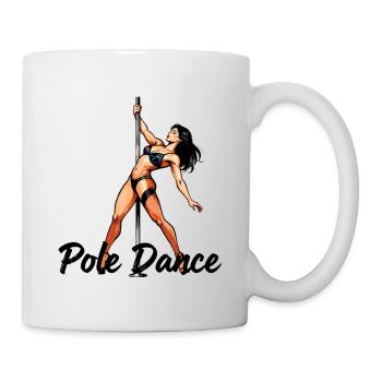 Pole Dance Silhouette – Elegant Pin-Up Art - Mug - white - Right