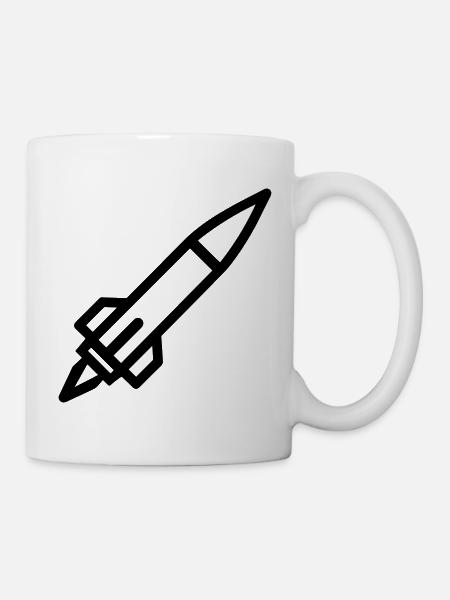 Rakete - Tasse - Weiß