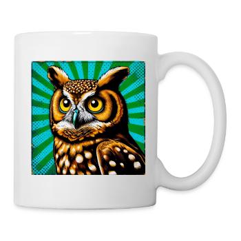 hibou - Mug blanc - blanc - Droite