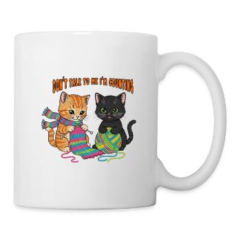Duo de tricot Counting Kittens - Mug blanc - blanc - Droite