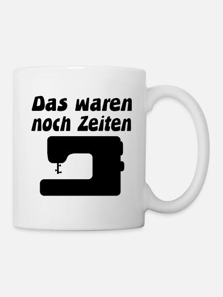Nähmaschine - Tasse - Weiß