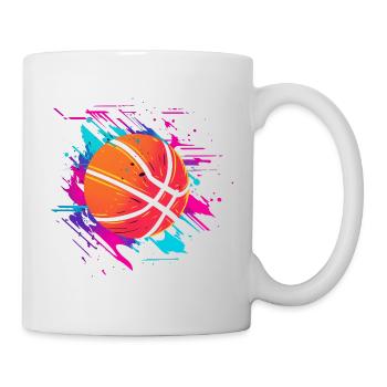Basketball Synthwave - Tasse - Weiß - Rechts