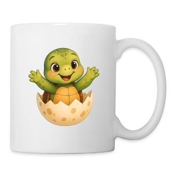 Small turtle hatching - Mug - white - Right