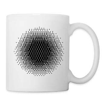 pixelated circle design - Mug - white - Right