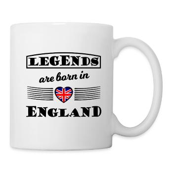 Heart with Union Jack flag - Mug - white - Right