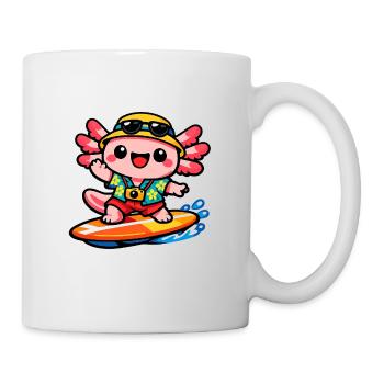 Kawaii Surf Beach Hero Axolotl - Mug - white - Right