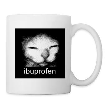 Ibuprofen Cat Shirt | Dark Humor Meme Aesthetic Te - Tasse - Weiß - Rechts