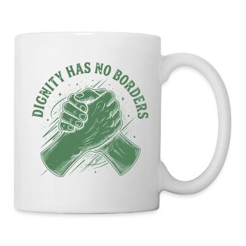 Les droits de l’homme : la dignité rétro n’a pas de déclaration frontalière - Mug blanc - blanc - Droite