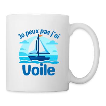 Voile et humour bateau - Mug blanc - blanc - Droite