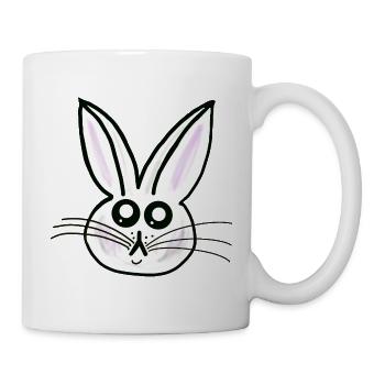 Hase Ostern Hase Hasen - Tasse - Weiß - Rechts