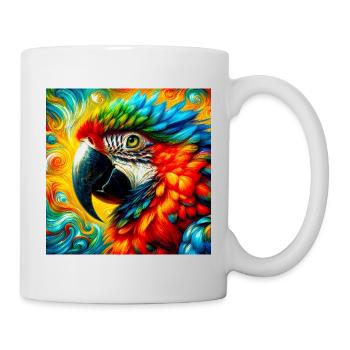 Papagei - Tasse - Weiß - Rechts