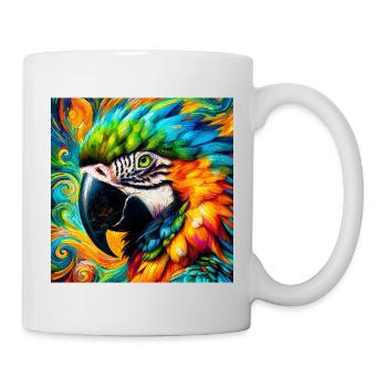 Papagei - Tasse - Weiß - Rechts