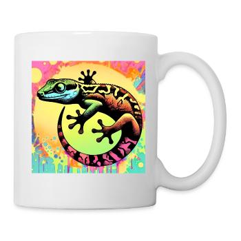 Gecko - Tasse - Weiß - Rechts